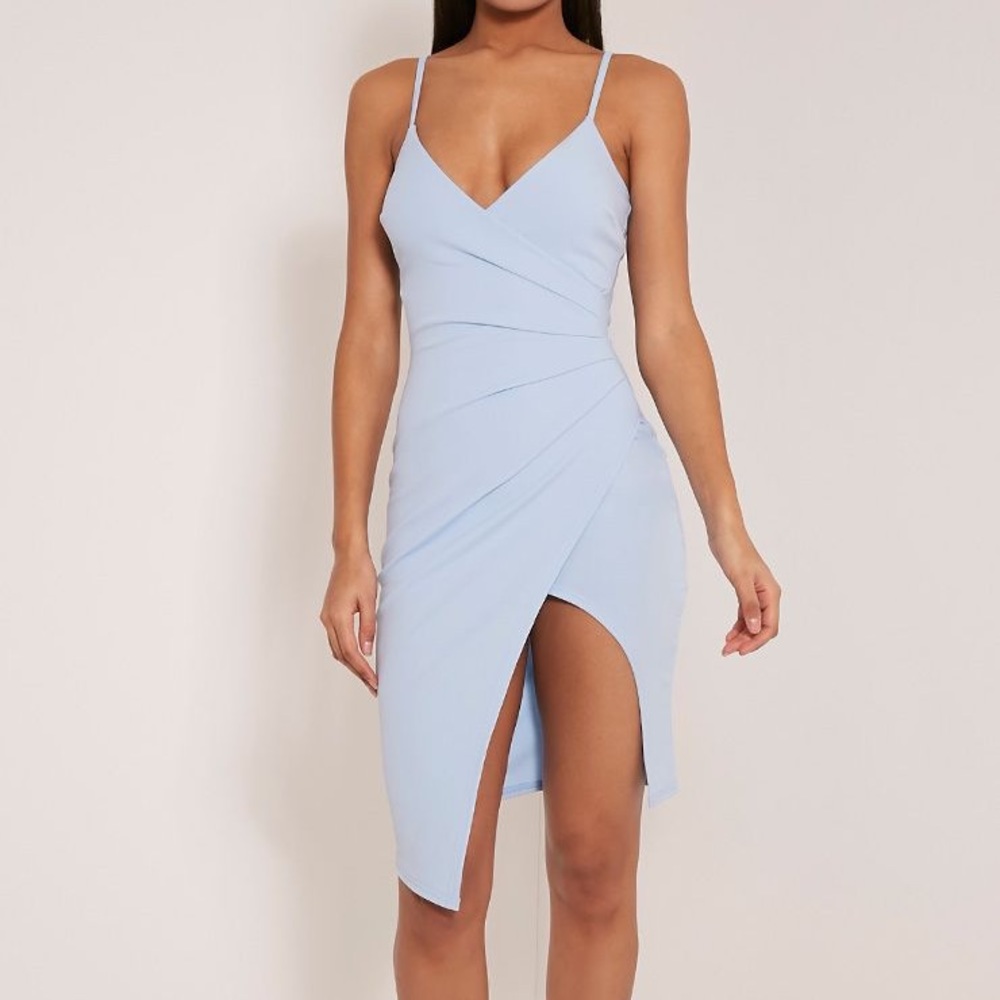 Pretty Little Thing Asymmetric Dress Blue